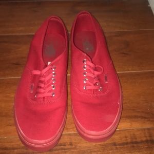 Vans red shoes size 11.5